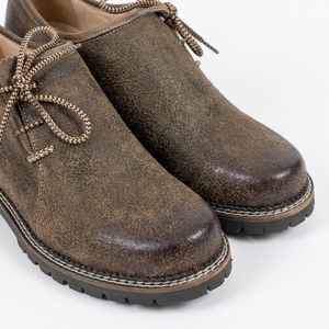 Men's Vintage Brown PU Lace-Up <b>Walking</b> <b>Shoes</b> Round Toe Anti-Slip <b>Lightweight</b> <b>Waterproof</b> Oxfords Casual Sneakers - Product Image 6
