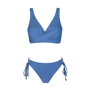 Women's Durable Colorful Lightweight Cotton Bamboo Fiber Swimsuits Bikinis & Beachwear with Zippers 2-<b>Piece</b> <b>Set</b> Best Quality - Product Image 4