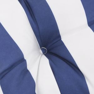 Juego de 2 Cojines para Banco de Exterior con Rayas Azules y Blancas, 100% Poliéster, Colección de Cojines para Jardín - Product Image 6