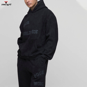 High Quality Winter Solid Waterproof Windproof Custom Unisex 100% Cotton Casual Hooded Sweatsuit <b>Jogger</b> <b>Set</b> - Product Image 6