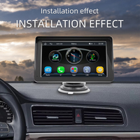 Dispositivo de Navegación Portátil de 7 Pulgadas, Monitor de Escritorio para Automóvil, Pantalla CarPlay, Teléfono Móvil, Android Auto, Música, FM, Reproductor MP5 para Automóvil