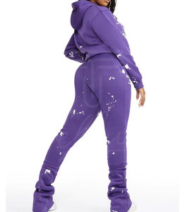 Ensemble de survêtement à capuche en polaire pour homme, streetwear, personnalisable, respirant, polyester/coton, vente en gros - Product Image 3