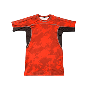 Camiseta de Manga Corta para Hombre, Cuello Redondo, Color Marrón, con Ribete en Contraste, Tejido de Poliéster, Corte Regular, Estilo Casual, Color Sólido - Product Image 4