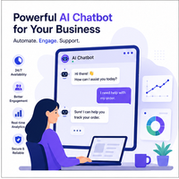 Chatbot IA para Clientes, SaaS, Automatización de Chat en Vivo, Motor de Respuesta Inteligente, Plataforma Multi-Tenant, Alojamiento Seguro en la Nube, Compatible con MAC