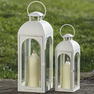 <b>Tall</b> metal <b>candle</b> lantern floor standing design indoor outdoor decor lighting elegant home decorative accent piece - Product Image 1