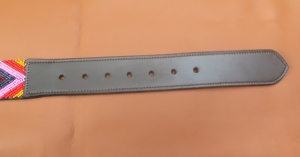 Cinturón de Cuero Genuino Hecho a Mano con Cuentas, Cinturón de Cuero de Moda con Logotipo Personalizado - Product Image 4