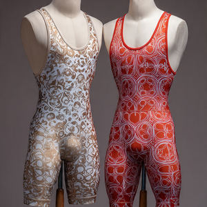 Traje de sublimación para levantamiento de pesas y lucha libre para hombre, 100% poliéster spandex, uniforme de lucha libre - Product Image 5