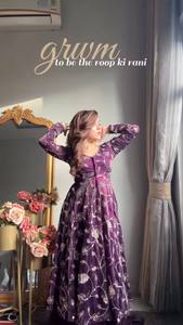 Ensemble robe vintage Lengha Dupatta avec broderie lourde en fil de soie Fandy et sequins pour les occasions de fête - Product Image 3