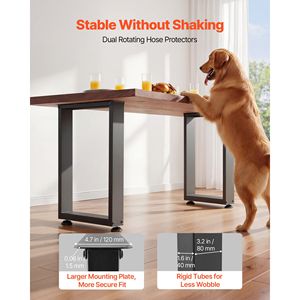 Gambe per Mobili in Acciaio Resistente 75 cm (A) x 60 cm (L), Design Modulare Quadrato, Facile Montaggio, Carico Massimo 1000 kg, Ideali per Arredamento Rustico/Country - Product Image 3