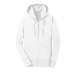 Women's Navy Blue Full <b>Zip</b> <b>Hooded</b> Sweatshirt 100% Cotton Fleece 200g Regular Fit Breathable Autumn Winter Wear - Product Image 4
