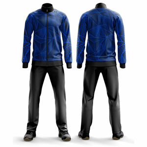 Ensemble de survêtement sportif personnalisé pour hommes et femmes, veste et pantalon de jogging, vêtements de sport d'équipe, fournisseur en gros de vêtements - Product Image 2