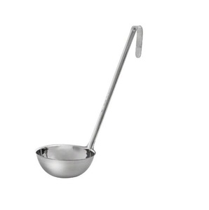 Bulk Silver Polished Soup Serving Ladle Kitchenware Utensils Cutlery Long Curved Handle Cutlery Cooking Utensil Sauce Soup Ladle - Product Image 1
