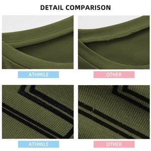 T-shirt de sport d'extérieur pour homme en laine mérinos, imprimé sérigraphié, tissu tissé, séchage rapide, antibactérien, chaud, manches longues - Product Image 3