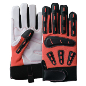 ถุงมือช่างงานหนัก ทนทาน หนังวัวแท้ เสริมความแข็งแรง บุด้วยผ้าฝ้าย นุ่ม ยืดหยุ่น ทนแรงกระแทก ทนความร้อน ฉีด TPR - Product Image 3