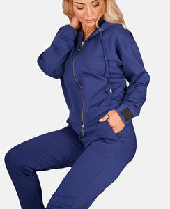 Custom Logo Women Raw Edge Hoodie Flared Sweatpants High Quality <b>Crop</b> <b>Top</b> Hoodie Sweatpants Tracksuit Sets <b>for</b> Woman - Product Image 4