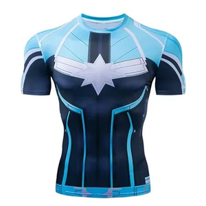 Men’s Graphic Sublimation Rashguard Long Sleeve Compression Shirt UV Protection Quick Dry Surf Swimming Fitness Gym Sportswear - Product Image 4