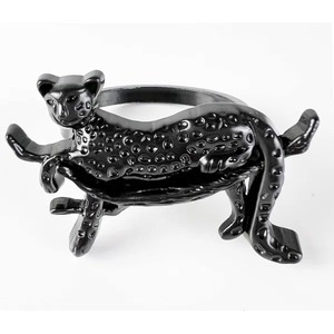 Tiger Shape Black Metal Napkin Rings Napkin Loop For Table Decoration Safari Theme Dining Setup Restaurant And Resort Styling - Product Image 5