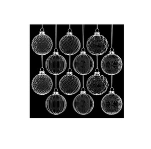 Bolas de Navidad de Cristal Transparente, Decoración para Árbol de Navidad, Adornos Colgantes Irrompibles para las Fiestas - Product Image 1