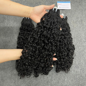 ผมแท้เวียดนาม เรมี่ เกรดพรีเมียม ยี่ห้อ Thanh an สำหรับเครื่อง Curly Machine แบบ Double Weft สีดำธรรมชาติ น้ำหนัก 100 กรัม ขายส่งคุณภาพสูง - Product Image 1