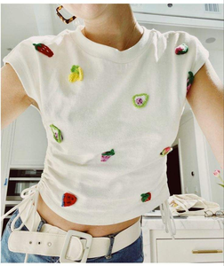 Trendy Fashion Glass Seed Bead <b>Sequin</b> BY MULTI CRAFT Hand Embroidered Patches For Women Cotton T-shirt Tank <b>Top</b> Market Sale - Product Image 4