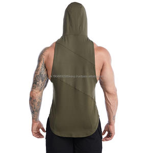 Camiseta sin Mangas Personalizada de Alta Calidad para Hombre, Sudadera con Capucha, Chaleco Deportivo de Secado Rápido para Correr en Verano, Transpirable, para Fitness - Product Image 3