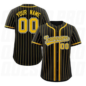 Maillots de baseball personnalisés en gros, uniformes de baseball unis de haute qualité, maillots de baseball noirs pour adultes, maillots de baseball rétro pour équipes, chemises personnalisées - Product Image 5