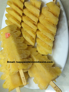 Piña Entera en Palito, Fruta Congelada IQF, 100% Fresca, Brix 10+, Vietnamita Tropical Gold KMI, 10 kg, Envasada al Vacío - Product Image 2