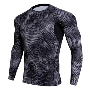 Custom Logo Sublimation Printed Breathable Quick Dry Spandex/Polyester Rash Guard <b>Suit</b> for Unisex Gym Surfing Diving MMA BJJ - Product Image 4