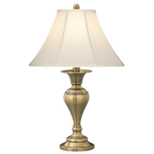 Lampe de table rustique en métal avec abat-jour en lin beige, ampoule incandescente E26, commande par interrupteur, décoration de salon - Product Image 4