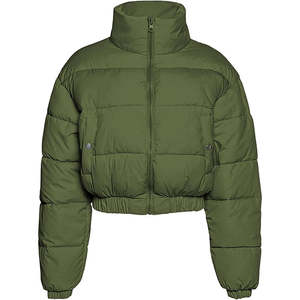 Chaqueta Corta Acolchada de Punto Personalizada, Chaqueta de Invierno Moderna para Mujer, con Capucha, Transpirable, con Forro de Algodón Ecológico - Product Image 6