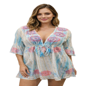 Vestido de Rayón Viscosa para Mujer, Corte en A, Colección de Verano a la Moda - Product Image 1