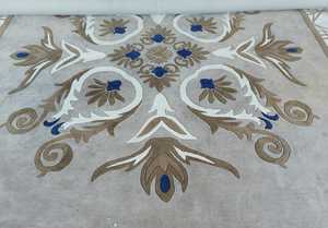 Venta Directa de Fábrica: Alfombra de Lana Lujosa Hecha a Mano con Diseño Bordado Multicolor para Decoración de Pisos en Sala de Estar - Product Image 6