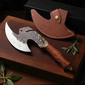 A&M Enterprises Personalized <b>Wood</b> Outdoor Survival Pizza Cutter <b>Axe</b> High Carbon Steel Blade Industrial Grade Textured Brass - Product Image 1