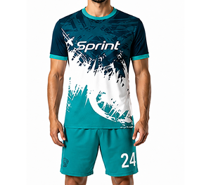 Uniforme de football personnalisé, séchage rapide, respirant, absorbant la transpiration, manches courtes, qualité supérieure, 100% polyester, nom de marque personnalisé - Product Image 1