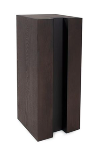 Modern Teak Pedestal <b>Console</b> <b>Table</b> <b>Narrow</b> Entryway Living Room Hallway Dark Brown - Product Image 3