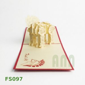 การ์ดอวยพรรูปม้า 3 มิติ ยี่ห้อ ANN HANDICRAFT รุ่น FS097 พิมพ์ 4 สี ปั๊มทอง ตัดรูปทรงสัตว์ สำหรับมิตรภาพ - Product Image 6
