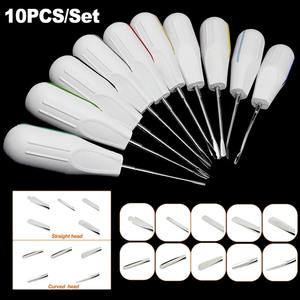 Kit de 10 Elevadores Dentales de Acero Inoxidable, Extractor de Dientes Curvo/Recto, Herramientas de Cirugía Oral, Instrumentos para Dentistas - Product Image 2
