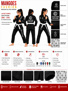 ชุดยูโด BJJ ผ้าฝ้าย 100% ออกแบบโลโก้ได้ตามต้องการ ระบายอากาศได้ดี ซับเหงื่อได้ดี เหมาะสำหรับทุกเพศ ราคาสมเหตุสมผล ขายดี - Product Image 6