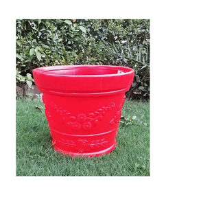 Maceta de Plástico Ecológica Ligera y Duradera Indigo, Aspecto Plateado Antiguo, 14 Pulgadas, Estilo Moderno Vintage para el Hogar - Product Image 1