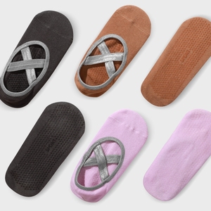 Non Slip Yoga <b>Socks</b> For Women With Grip Sole Cotton Bamboo Fiber No Show Anti Slip Indoor Sports Barre Pilates <b>Socks</b> - Product Image 5