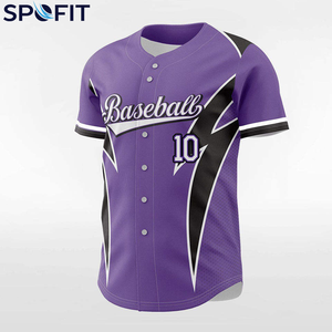 Maillot de baseball en gros, personnalisé, imprimé, 100 % polyester, nouveau design élégant, imprimé par transfert thermique, maillot de baseball sublimé - Product Image 4