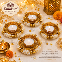 Lampu Lilin Logam Buatan Tangan India Terlaris untuk Natal, Diwali, Ganesh Chaturthi, Pernikahan, Kuil, Dekorasi Rumah untuk Perayaan