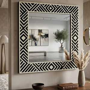 Cadre de miroir décoratif unique en os incrusté, qualité supérieure, fait main, pour les intérieurs de bureaux, hôtels et restaurants, au prix de gros - Product Image 4