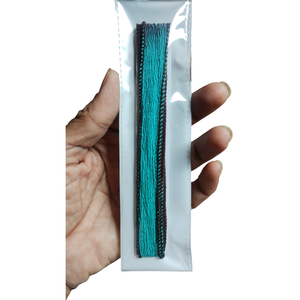 Ruban 100% Soie Pure 1 Mètre Emballage Vente au Détail Double Face Tissé Rose Noir Bordure Texturée pour Artisanat & Mode - Product Image 5