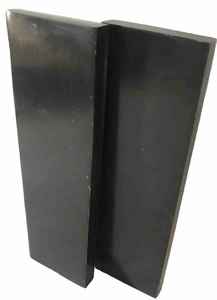 Empuñaduras de cuerno de búfalo para cuchillos: Incrustaciones negras para guitarra - Product Image 3