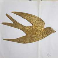 Ornement Décoratif Mural Fait Main Écologique en Fer, Ailes d'Ange et Cœur Sacré, Effet Miroir, pour la Maison et le Ramadan, Ex-Votos