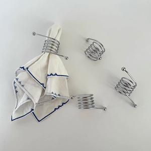 Anillo para servilletas redondo estilo primavera, aporta un toque decorativo ligero a la decoración diaria de la cocina y el comedor, de la India. - Product Image 1