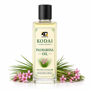 Aceite Esencial de Palmarosa 100% Puro y Natural, 100g, Líquido Floral para el Cuidado Corporal y Masajes, Enchufe Estadounidense, Logo Tamil Nadu - Product Image 1