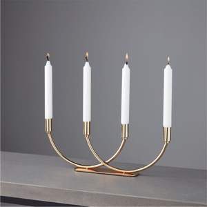 Support de bougie moderne minimaliste noir mat, support de bougie géométrique circulaire en métal, chandelier en fer forgé pour la maison et l'hôtel - Product Image 3