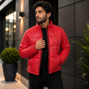 Veste matelassée à capuche pour homme, style maçonnique Heritage, entièrement zippée, coupe-vent rembourrée, streetwear, manteau d'hiver - Product Image 2